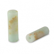 Piedras naturales Cuarcita abalorios tubo Turquesa suave-marr&oacute;n