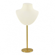 Expositor de joyer&iacute;a busto para collares Dorado-beige