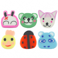 Abalorios de polímeros animales mix Multicolor