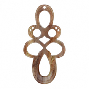 Colgantes de resina barroc glitter Multicolor marrón