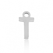 Colgantes Acero Inox letra T Plateado