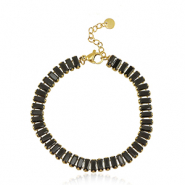 Pulseras Acero Inox Dorado-negro