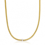 Cadenas Acero Inox serpiente cristal Dorado-cristal