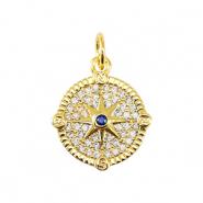 Metal TQ lat&oacute;n colgante estrella Dorado