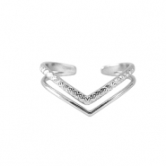 Anillos Acero Inox Plateado