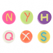 Abalorios de polímeros letra Multicolor