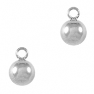Colgantes Acero Inox bola 6mm Plateado