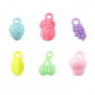 Abalorios con look acr&iacute;lico fruta Multicolor pastel