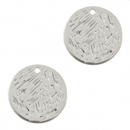 Colgantes met&aacute;licos DQ 20mm Plata vieja (sin n&iacute;quel)