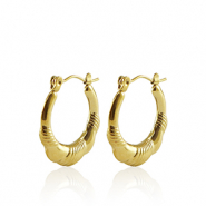 Pendientes Acero Inox criolla 20mm Dorado