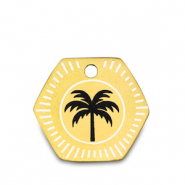 Colgantes Acero Inox palmera Dorado