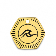 Colgantes Acero Inox ola Dorado