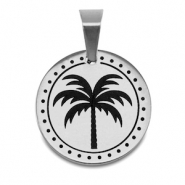 Colgantes Acero Inox palmera Plateado