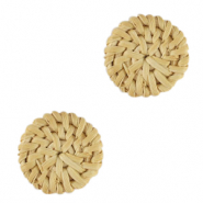 Colgantes rat&aacute;n 22mm Beige natural