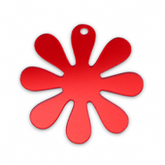 Colgantes llamativos flor 35mm Rojo met&aacute;lico