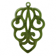 Colgantes de resina Verde musgo