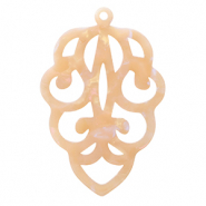 Colgantes de resina Opalo melocot&oacute;n rojizo