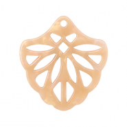 Colgantes de resina Opalo melocot&oacute;n rojizo