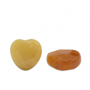 Piedras Naturales abalorios Cuarzo coraz&oacute;n Naranja &aacute;mbar multicolor