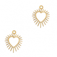 Colgantes Acero Inox corazón Dorado