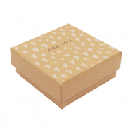 Cajitas de joyer&iacute;a (regalo) "for you" Marr&oacute;n claro