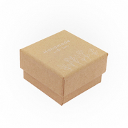 Cajitas de joyer&iacute;a (regalo) "handmade with love" flores Marr&oacute;n claro