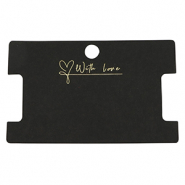Tarjetas para joyer&iacute;a "with love" Negro