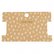 Tarjetas para joyer&iacute;a "for you" Marr&oacute;n claro
