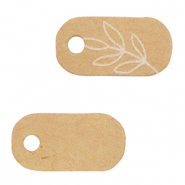 Tarjetas para joyer&iacute;a flores Marr&oacute;n claro