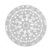 Colgantes Acero Inox bohemios 40mm Plateado