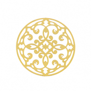 Colgantes Acero Inox bohemios 28mm Dorado