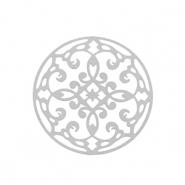 Colgantes Acero Inox bohemios 28mm Plateado