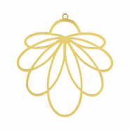 Colgantes Acero Inox bohemios flor Dorado