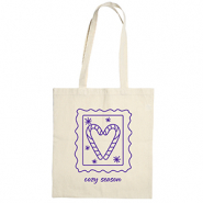 Bolsa de algod&oacute;n "Cozy season" Beige crudo