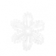 Pendientes faceteados flor Transparente