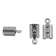 Fornituras Acero Inox terminal para cintas Plateado