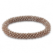 Pulsera con abalorios faceteados P&uacute;rpura malva