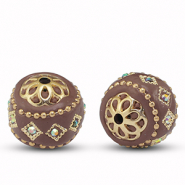 Abalorios bohemios Púrpura-dorado