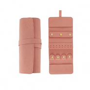 Estuche de joyas para viaje peque&ntilde;o rosa