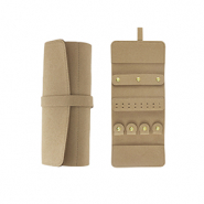 Estuche de joyas para viaje peque&ntilde;o gris pardo