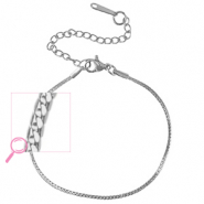 Pulseras Acero Inox Plateado