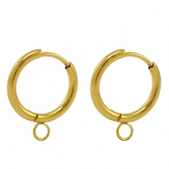 Pendientes Acero Inox criolla 18mm Dorado