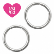 Fornituras Acero Inox anillas 4mm plata vieja