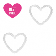 Colgantes/entrepieza Acero Inox coraz&oacute;n Plateado