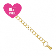 Fornituras Acero inox extenci&oacute;n de cadena gota Dorado