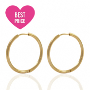 Pendientes Acero Inox criolla 20mm Dorado