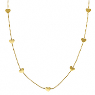 Cadenas Acero Inox coraz&oacute;n Dorado