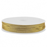 Hilo macramé trenzado 1mm Dorado metálico