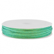 Hilo macramé trenzado 0,8mm Verde metálico