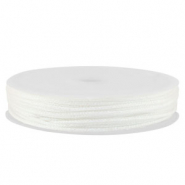 Hilo macramé trenzado 0,8mm Blanco metálico